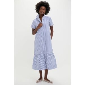 Tuckernuck Blue and White Striped Maxi Shirt Dress